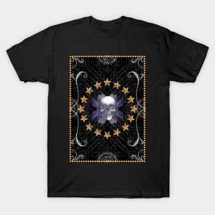 Black triangles abstract tribal pattern with a skull T-Shirt